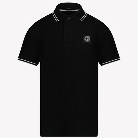 Stone Island Jongens Polo Zwart