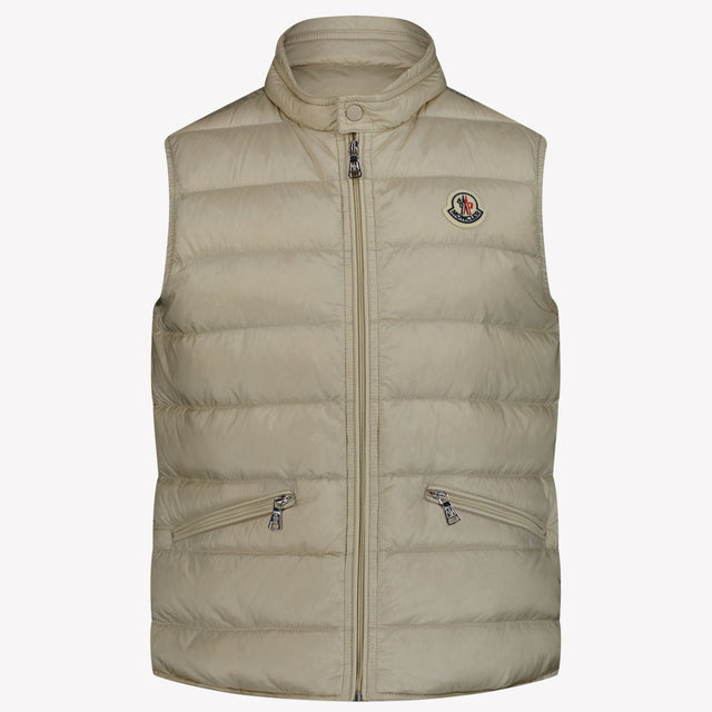 Moncler Kinder Jongens Bodywarmer Zand 4Y