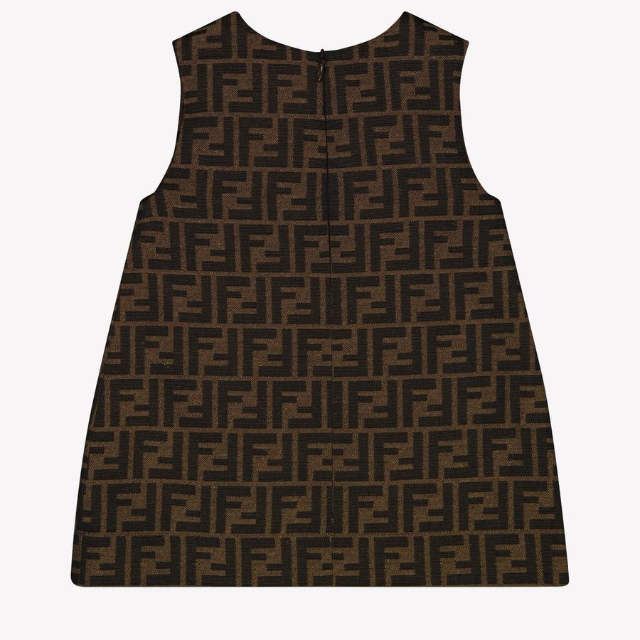 Fendi Baby Meisjes Jurk Bruin