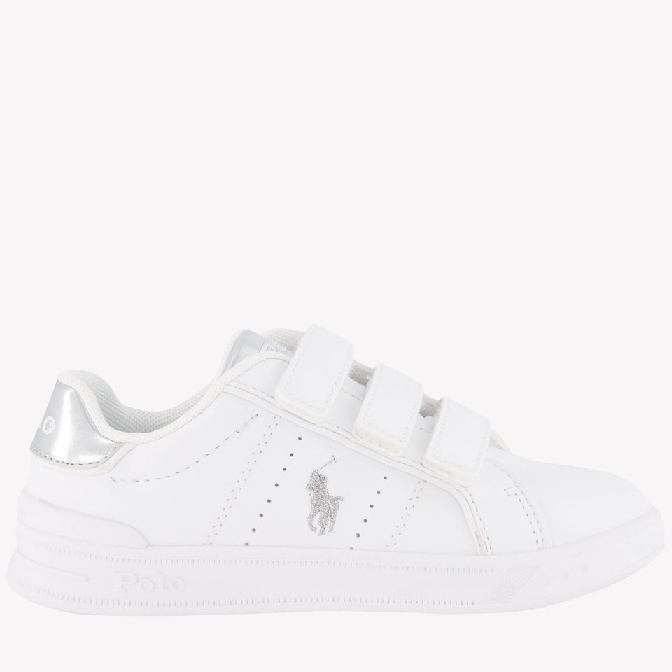 Ralph Lauren Heritage Court Meisjes Sneakers Wit