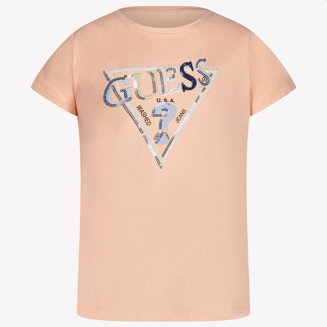 Guess Kinder Meisjes T-Shirt In Zalm