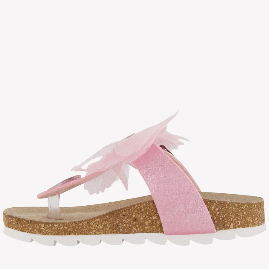 MonnaLisa Meisjes Slippers in Licht Roze