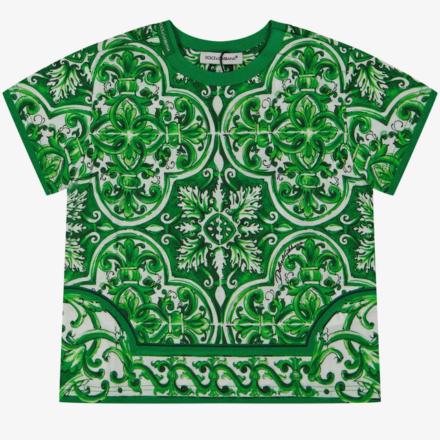 Dolce & Gabbana Baby Jongens T-shirt Groen 6/9