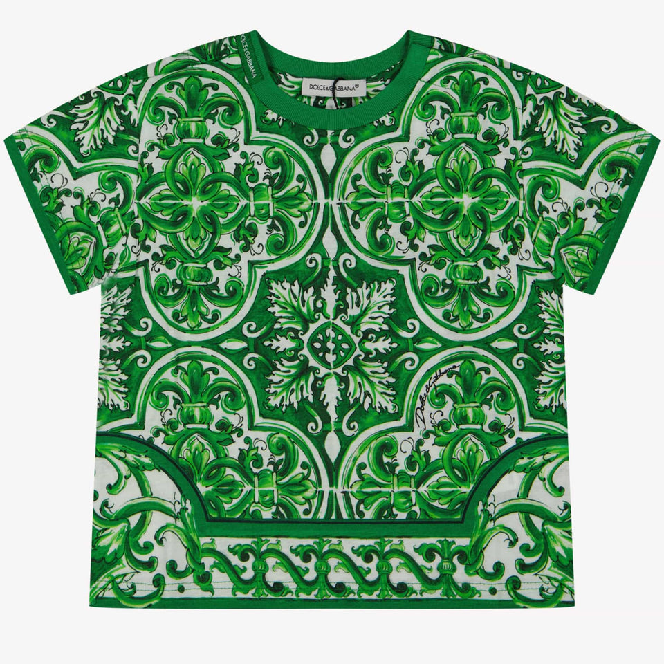 Dolce & Gabbana Baby Jongens T-shirt Groen 6/9