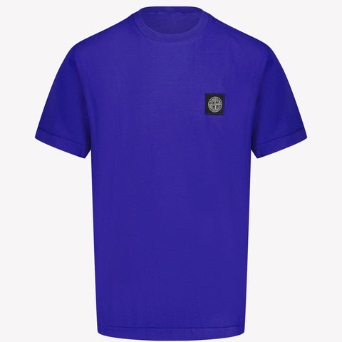 Stone Island Kinder Jongens T-Shirt Cobalt Blauw 2Y
