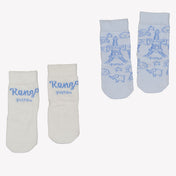 Kenzo Kids Baby Unisex Sokjes Licht Blauw
