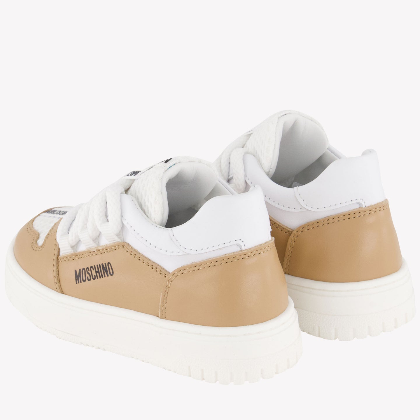 Moschino Unisex Sneakers In Beige