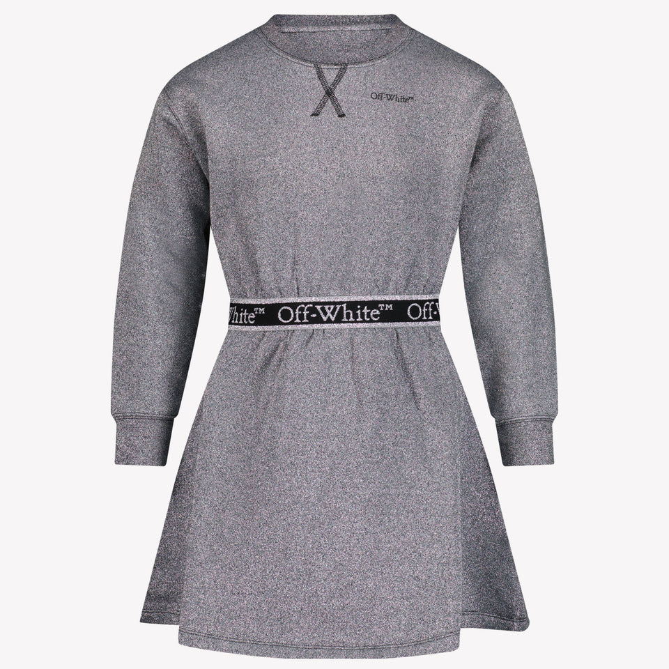 Off-White Meisjes Jurk Zilver