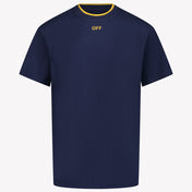 Off-White Kinder Jongens T-Shirt In Navy