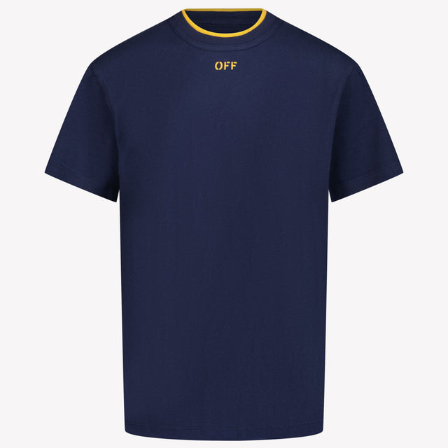 Off-White Kinder Jongens T-Shirt In Navy