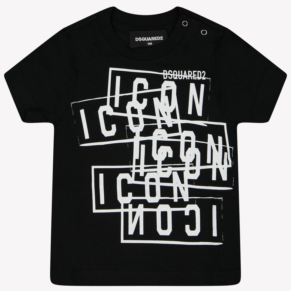 Dsquared2 Baby Jongens T-Shirt Zwart 3 mnd