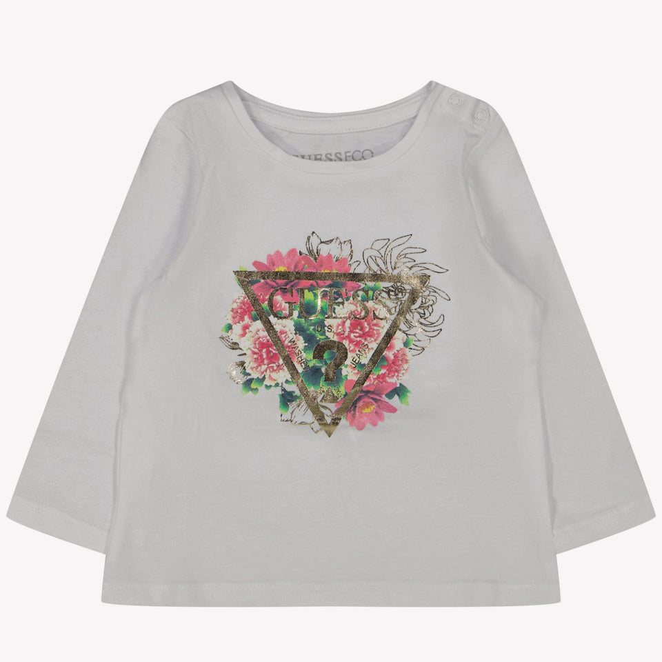 Guess Baby Meisjes T-shirt Wit 3/6