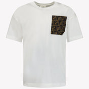 Fendi Kinder Unisex T-Shirt In Wit