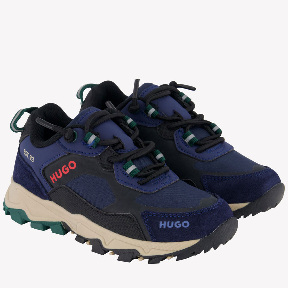 Hugo Jongens Sneakers Donker Blauw