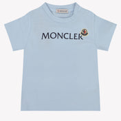 Moncler Baby Jongens T-Shirt In Licht Blauw