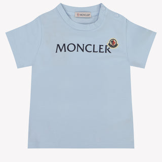 Moncler Baby Jongens T-Shirt In Licht Blauw