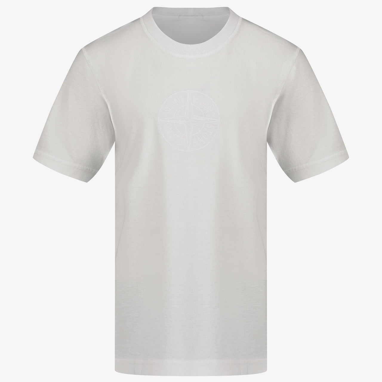 Stone Island Kinder Jongens T-Shirt In Wit