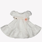 MonnaLisa Baby Meisjes Jurk In Off White