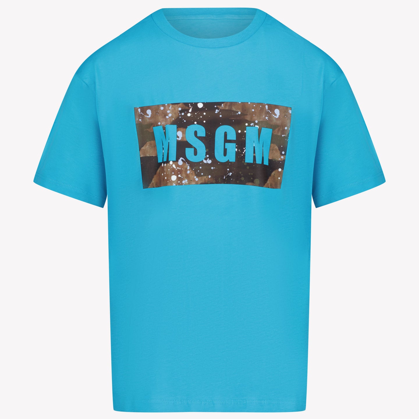 MSGM Kinder Jongens T-Shirt In Turquoise