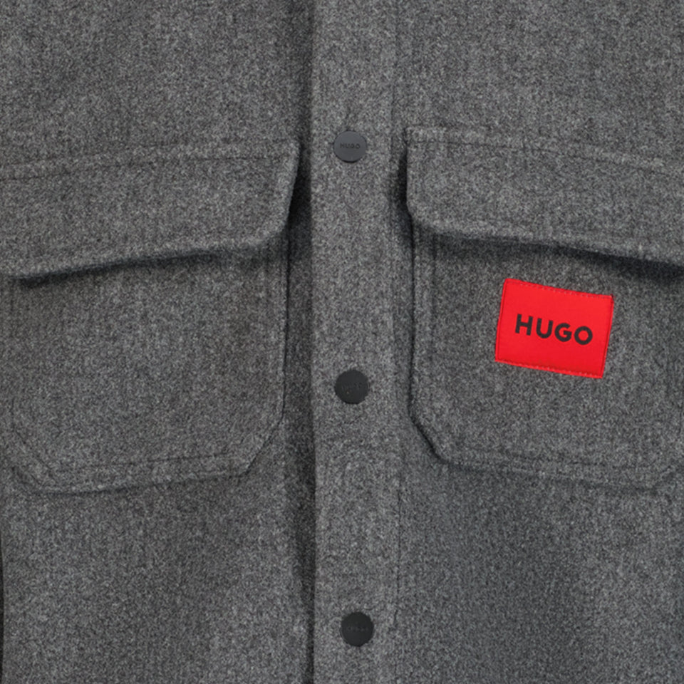 Hugo Kinder Jongens Blouse Antraciet