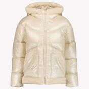 Woolrich Curly Gloss Meisjes Winterjas Off White