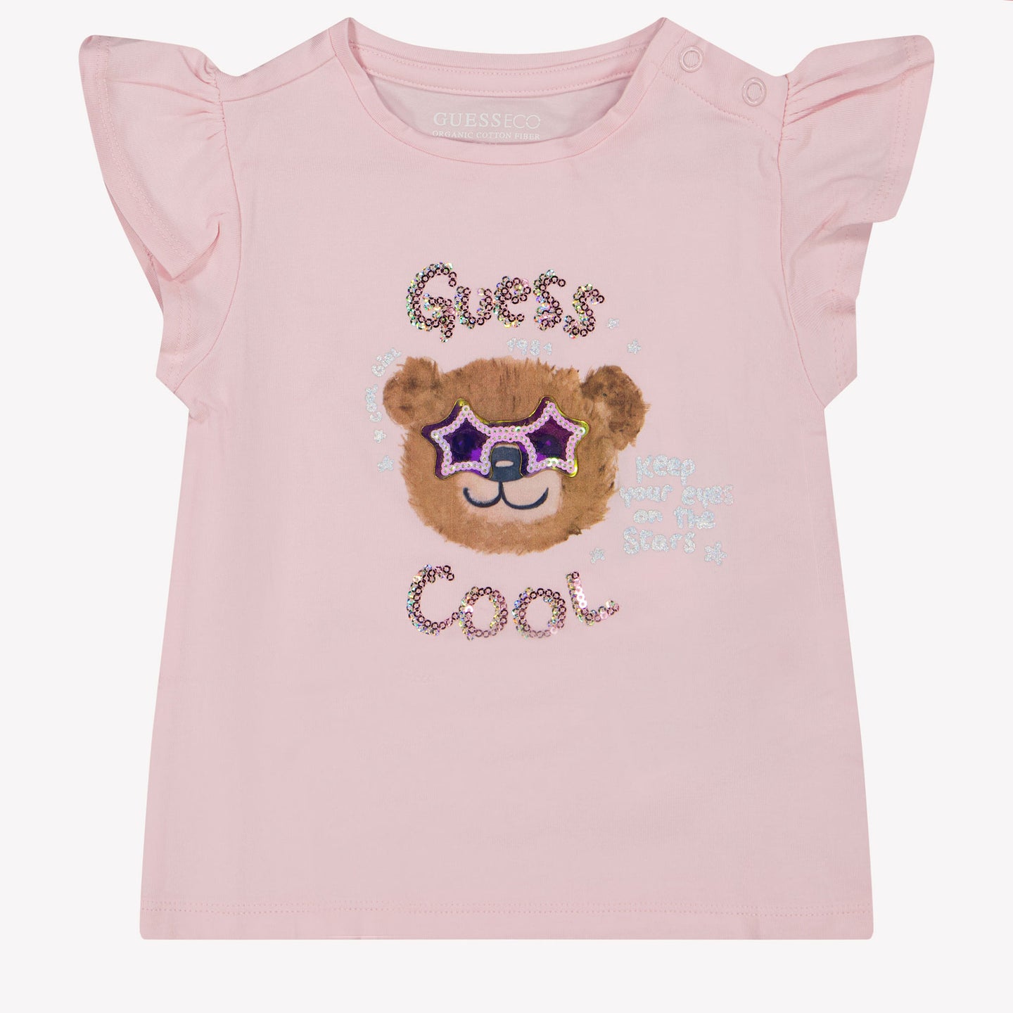 Guess Baby Meisjes T-Shirt In Licht Roze