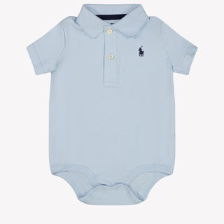 Ralph Lauren Baby Jongens Rompertje In Licht Blauw