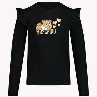 Moschino Meisjes T-shirt Zwart