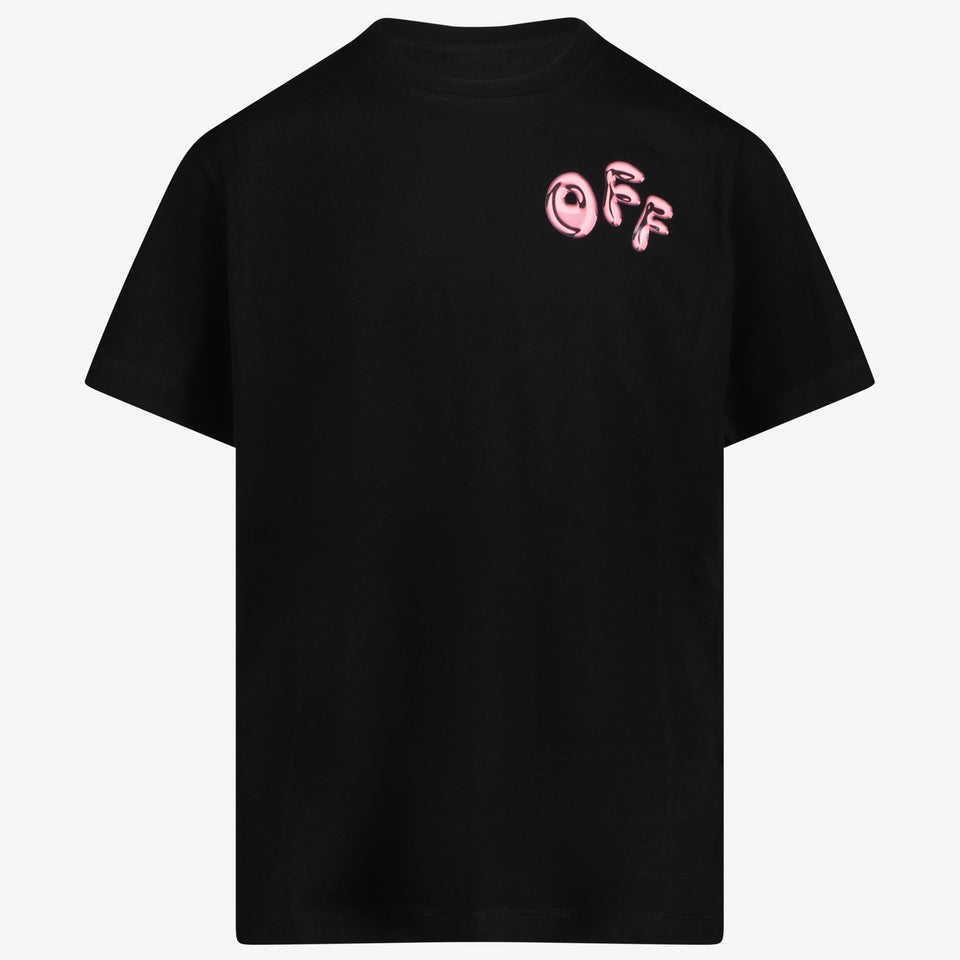 Off-White Kinder Meisjes T-Shirt In Zwart