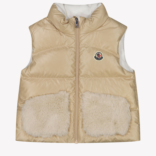 Moncler Vive Baby Meisjes Bodywarmer Beige