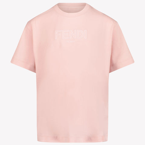 Fendi Kinder Unisex T-Shirt In Licht Roze