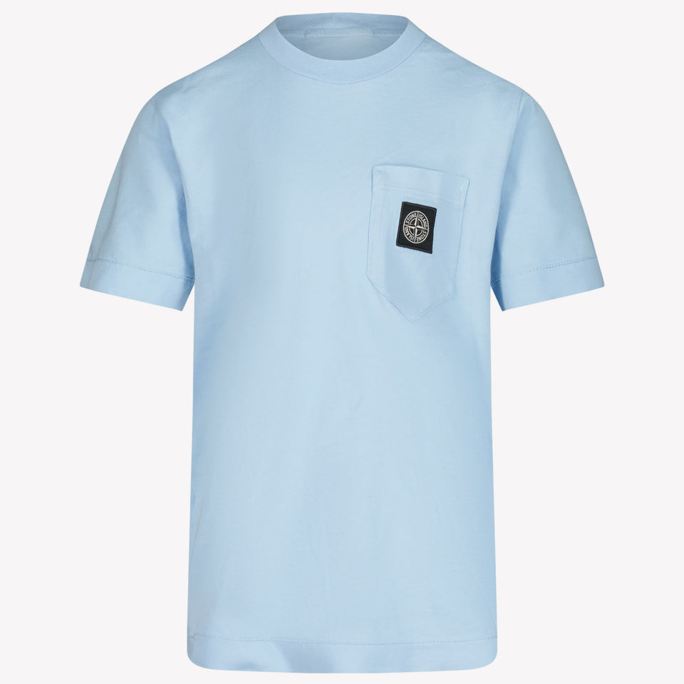 Stone Island Jongens T-shirt Licht Blauw