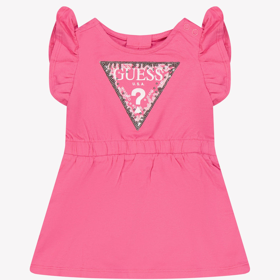 Guess Baby Meisjes Jurkje Fuchsia 12 mnd