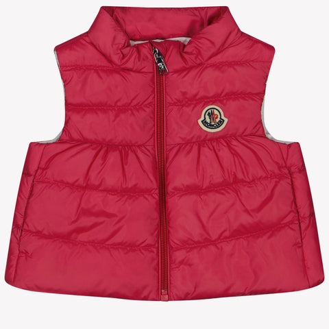 Moncler Hiva Baby Meisjes Bodywarmer In Fuchsia