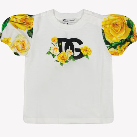 Dolce & Gabbana Baby Meisjes T-Shirt Wit 3/6