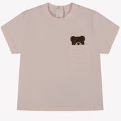 Fendi Baby Unisex T-shirt Licht Roze