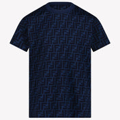 Fendi Kinder Unisex T-Shirt In Navy