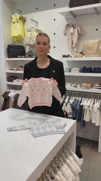 Fendi Baby Unisex Trui In Licht Roze