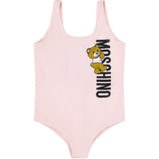 Moschino Kinder Meisjes Zwemkleding Licht Roze